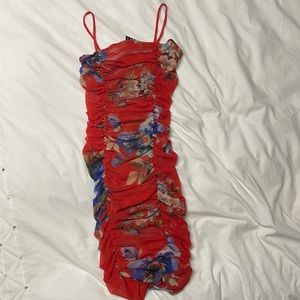 Keanna Floral Dress (Red)